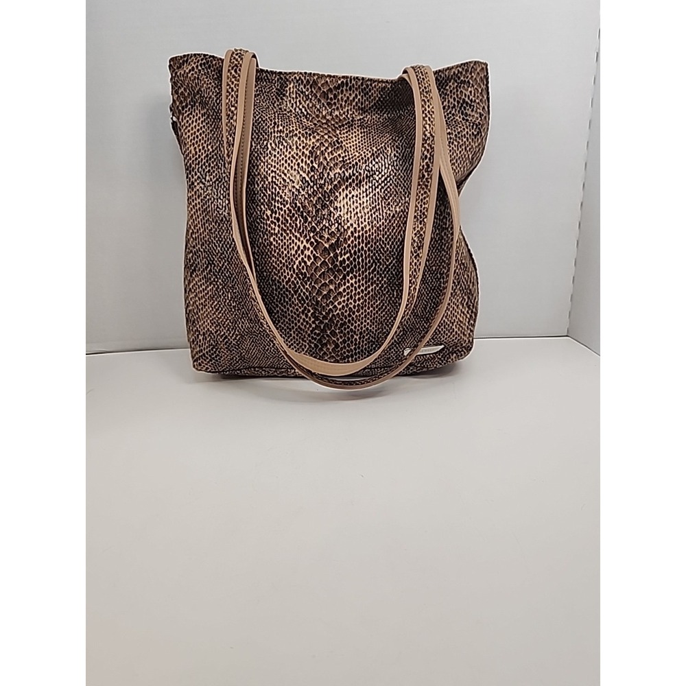 Nine West‎ Fabric Faux Snakeskin Print Shoulder Bag W/ Attached Coin Purse